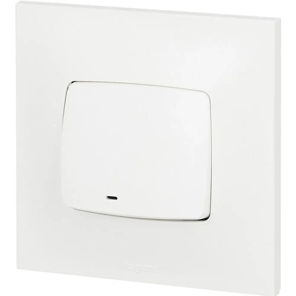 Legrand Interrupteur Encastrable-Poussoir lumineux Neptune plastique blanc