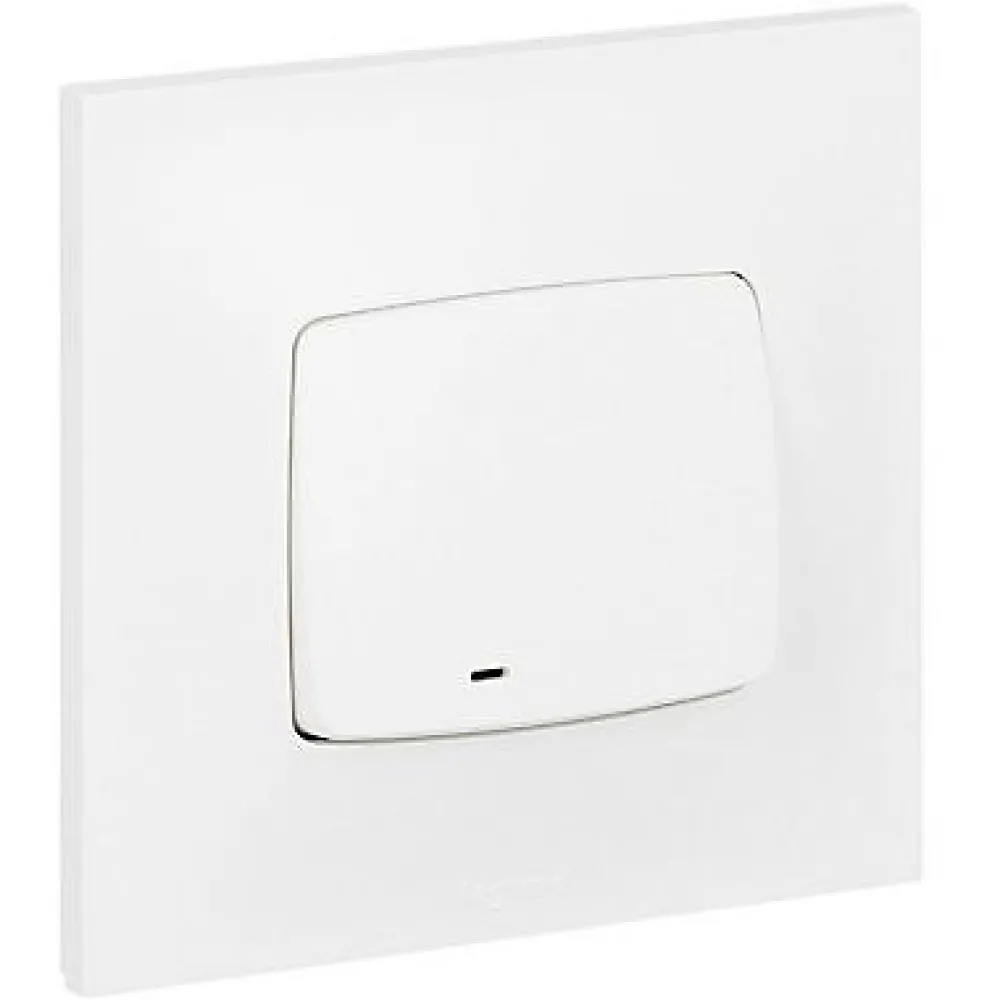 Legrand Interrupteur Encastrable-Poussoir lumineux Neptune plastique blanc