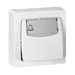 Legrand Interrupteur En Saillie-Poussoir porte étiquette ASL blanc