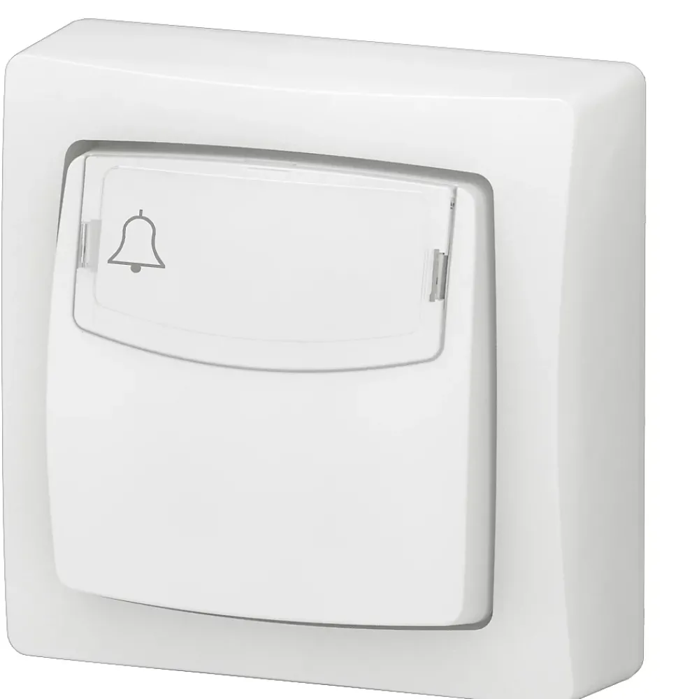 Legrand Interrupteur En Saillie-Poussoir simple avec porte étiquette complet blanc