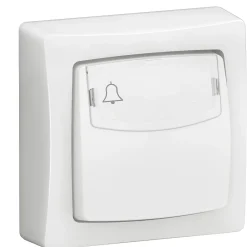 Legrand Interrupteur En Saillie-Poussoir simple avec porte étiquette complet blanc
