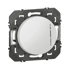 Legrand Interrupteur Encastrable-Poussoir simple avec voyant lumineux Dooxie blanc