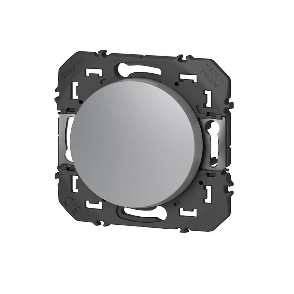 Legrand Interrupteur Encastrable-Poussoir simple Dooxie aluminium