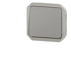 Legrand Interrupteur Étanche-Poussoir simple Plexo™ gris composable