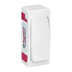Legrand Interrupteur En Saillie-Poussoir étroit ASL blanc brillant