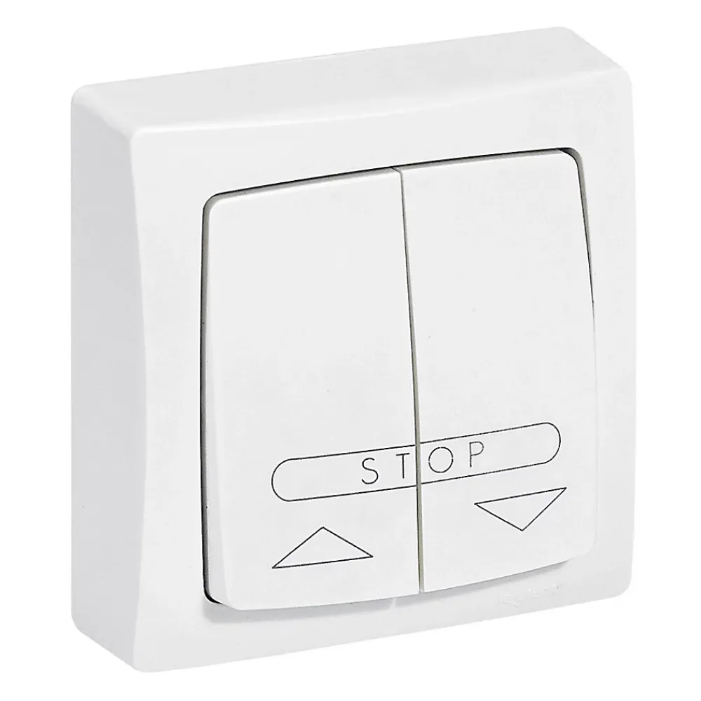 Legrand Interrupteur En Saillie-Poussoir volet roulant ASL blanc