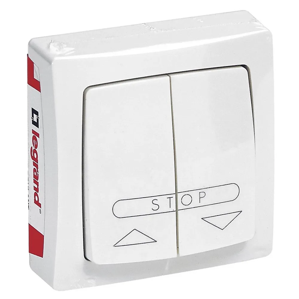 Legrand Interrupteur En Saillie-Poussoir volet roulant ASL blanc