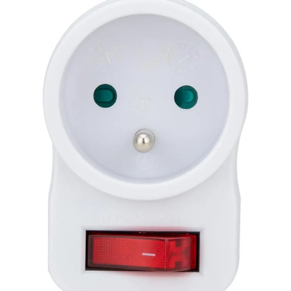 Zenitech Prise 16A avec interrupteur - Blanc -