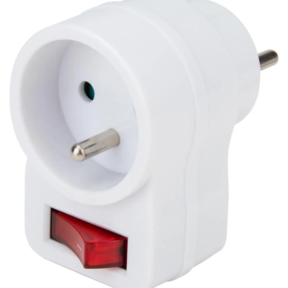 Zenitech Prise 16A avec interrupteur - Blanc -