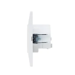 Prise avec terre blanc complet, lot de 5