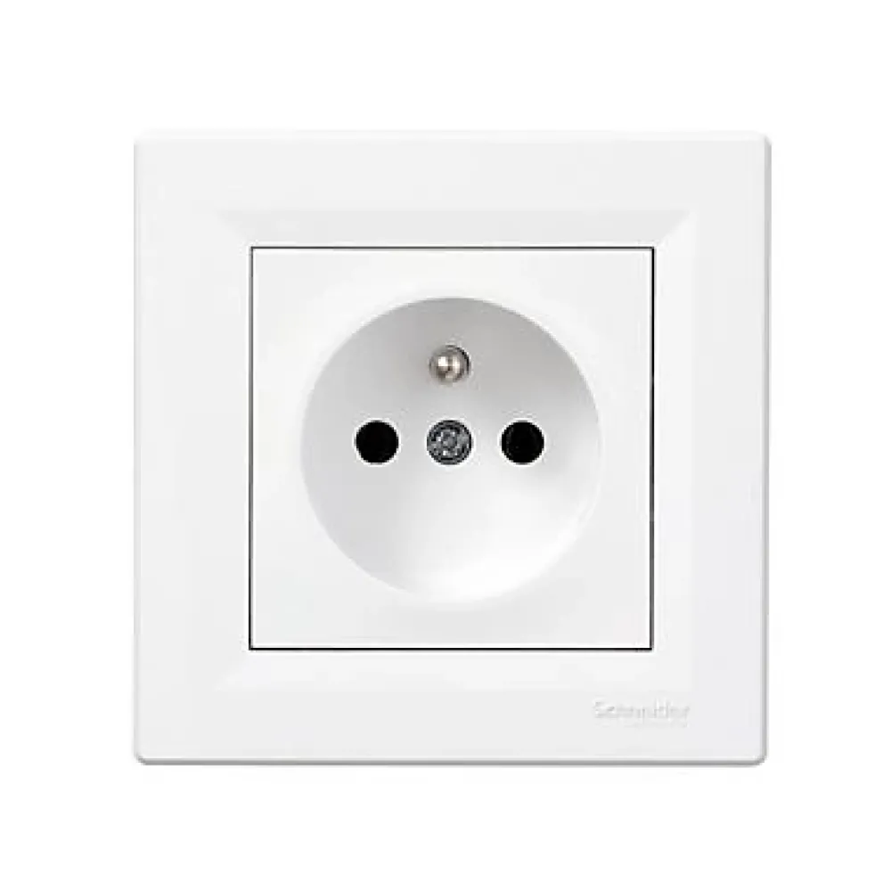 Schneider Electric Prise avec terre complète Asfora blanc
