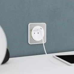 Jacobsen Prise avec terre Espen blanc à composer, 2xUSB-A+C