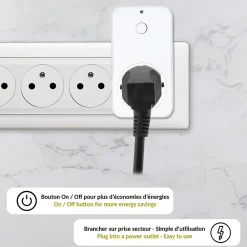Fishtec Prise commandable à distance Avec Interrupteur