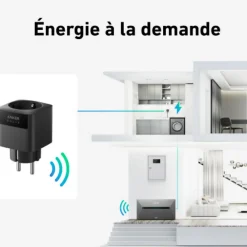 Anker Prise connectée Smart Plug Noir - SOLIX - Commande intelligente Wi-Fi