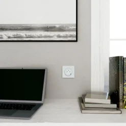 Schneider Electric Prise de courant avec terre affleurante + usb C 10.5W Odace blanc