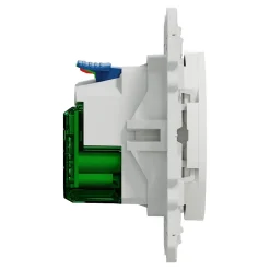Schneider Electric Prise de courant avec terre affleurante + usb C 10.5W Odace blanc