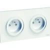 Schneider Electric Prise de courant double avec terre complète Odace blanc