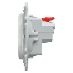 Schneider Electric Prise Encastrable-Prise de courant 2 pôles + terre affleurante 16A Ovalis blanc