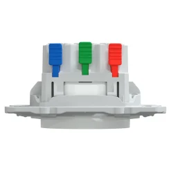 Schneider Electric Prise Encastrable-Prise de courant 2 pôles + terre affleurante 16A Ovalis blanc