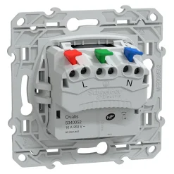 Schneider Electric Prise de courant 2 pôles + terre affleurante 16A Ovalis anthracite