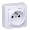 Schneider Electric Prise de courant 2 pôles + terre complète saillie Alréa blanc