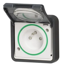 Schneider Electric Prise de courant 2 pôles + terre étanche complète encastrée Mureva Styl anthracite
