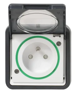 Schneider Electric Prise de courant 2 pôles + terre étanche complète encastrée Mureva Styl anthracite