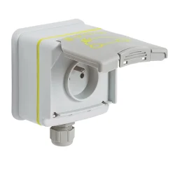 Legrand Borne Recharge Voiture Électrique|Transformateur, Convertisseur Et Chargeur Usb-Prise de courant étanche + disjoncteur Green'up pour véhicule électrique