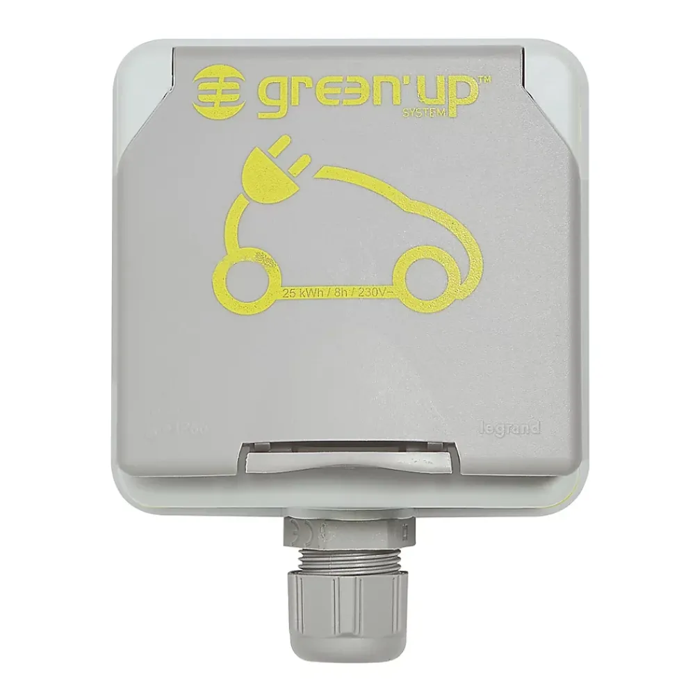 Legrand Prise de courant étanche Green'up pour véhicule électrique + patère de sécurité