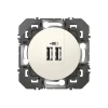 Legrand Prise double USB-A Dooxie blanc carrée