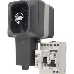 Protec Prise Easy Charge IP55 3,6 kW + interrupteur diff + disjoncteur