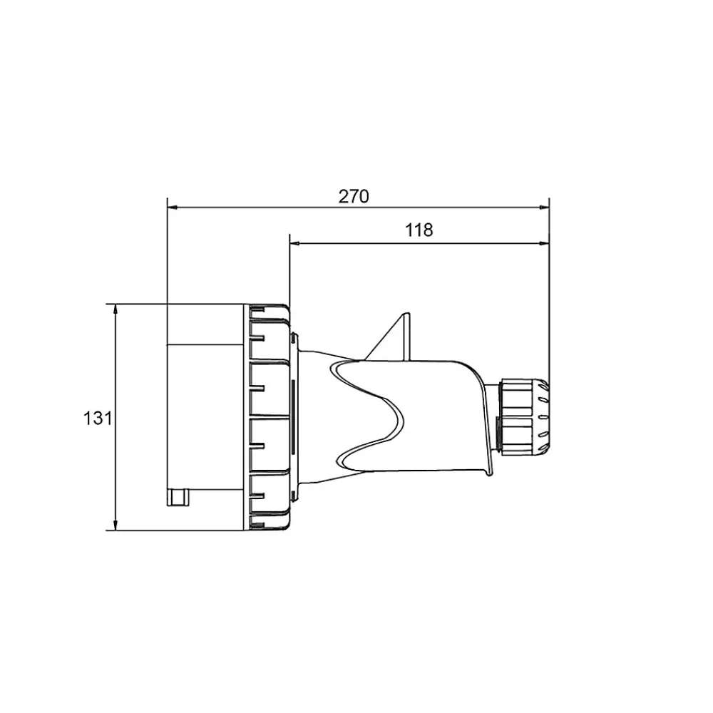 Ide Interrupteur Étanche-Prise Hypra Tétrapolaire 125a 3p+n+t - étanche Ip67 -