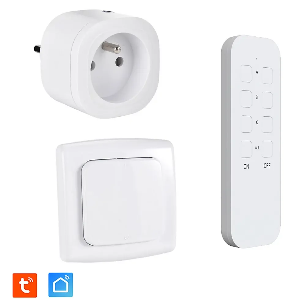 Kyf Prise intérieure 3680W connectée Wifi + Interrupteur + Télécommande