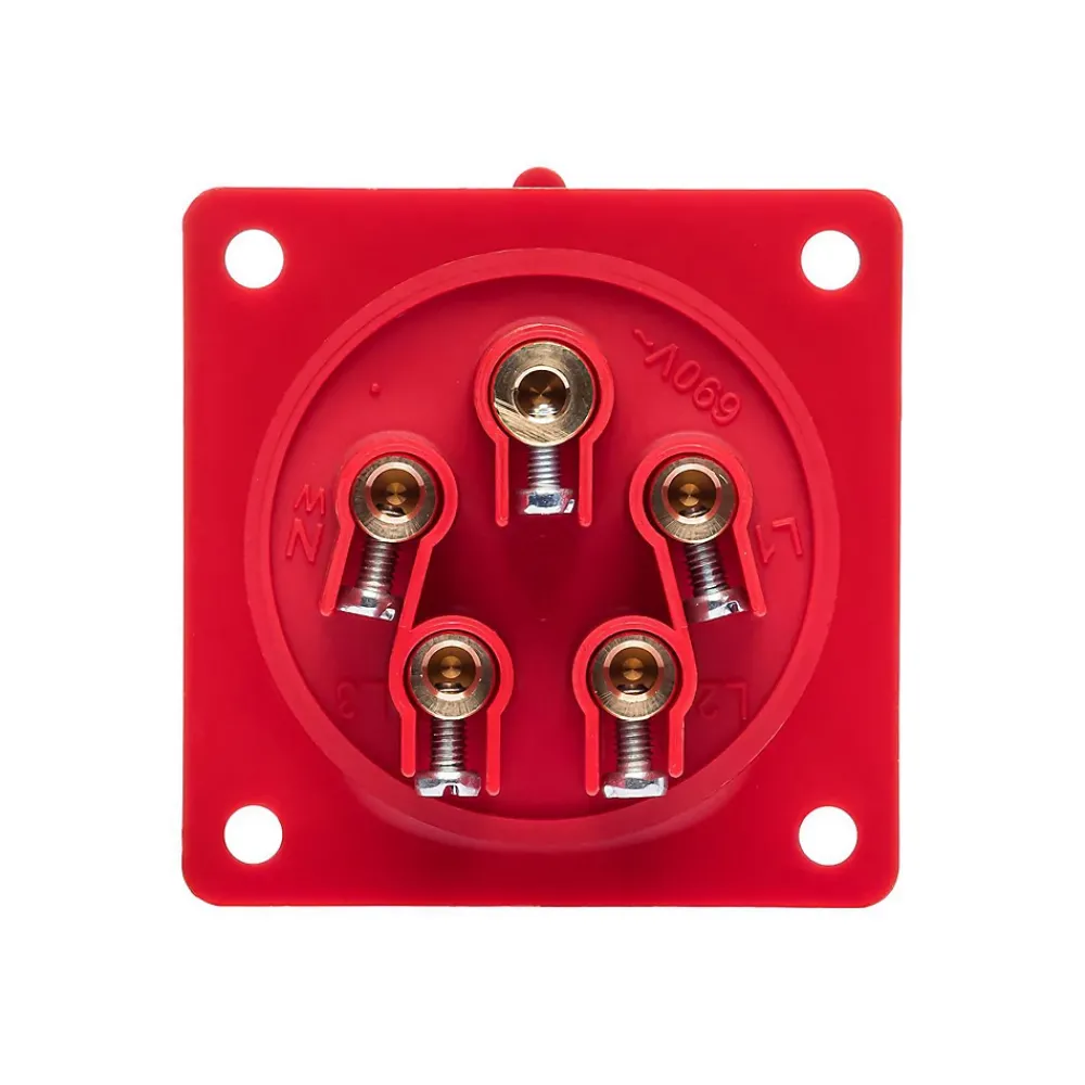 Ide Interrupteur Étanche-Prise Male Encastrable Tétrapolaire 32a 3p+n+t 380v - 5 Broches - étanche Ip44 -