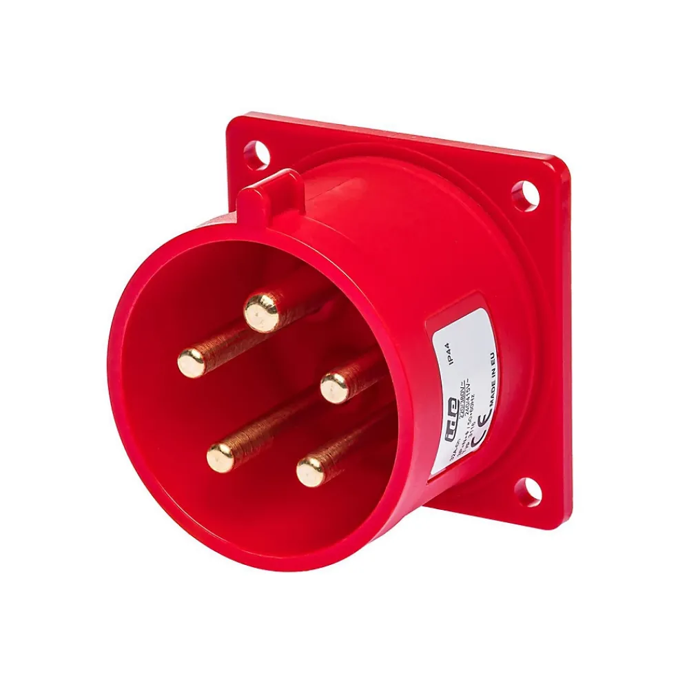 Ide Interrupteur Étanche-Prise Male Encastrable Tétrapolaire 32a 3p+n+t 380v - 5 Broches - étanche Ip44 -