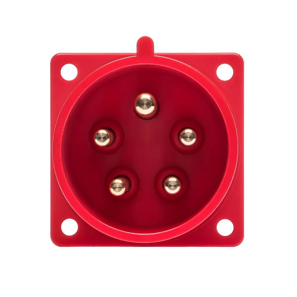 Ide Interrupteur Étanche-Prise Male Encastrable Tétrapolaire 32a 3p+n+t 380v - 5 Broches - étanche Ip44 -