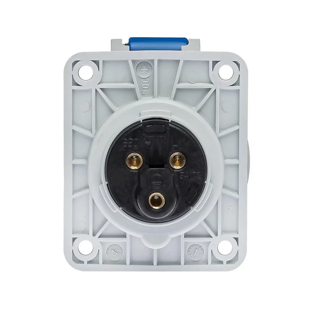 Ide Interrupteur Étanche-Prise Monophasé 16a 2p+t - Encastrable Sur Coffret - étanche Ip67 -