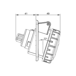 Ide Interrupteur Étanche-Prise Monophasé 16a 2p+t - Encastrable Sur Coffret - étanche Ip67 -