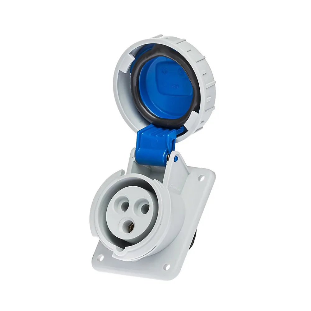 Ide Interrupteur Étanche-Prise Monophasé 16a 2p+t - Encastrable Sur Coffret - étanche Ip67 -