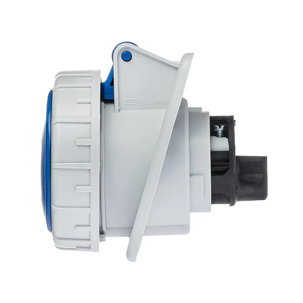 Ide Interrupteur Étanche-Prise Monophasé 16a 2p+t - Encastrable Sur Coffret - étanche Ip67 -