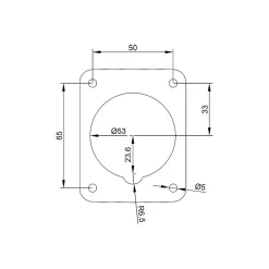 Ide Interrupteur Étanche-Prise Monophasé 16a 2p+t - Encastrable Sur Coffret - étanche Ip67 -
