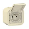 Legrand Prise 2 pôles avec terre Plexo sable en saillie