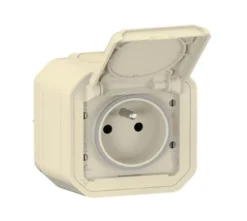 Legrand Prise 2 pôles avec terre Plexo sable en saillie