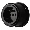 Fontini Prise 2 pôles + terre 16A Garby Porcelaine noire ronde