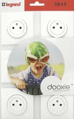 Legrand Prise 2 pôles + terre Dooxie, 6 pièces
