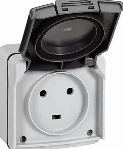 Legrand Prise 2P+T 20A IP55 saillie Plexo gris