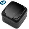 Viko By Panasonic Interrupteur Étanche-Prise 2P+T étanche IP54 - - Noir - NF