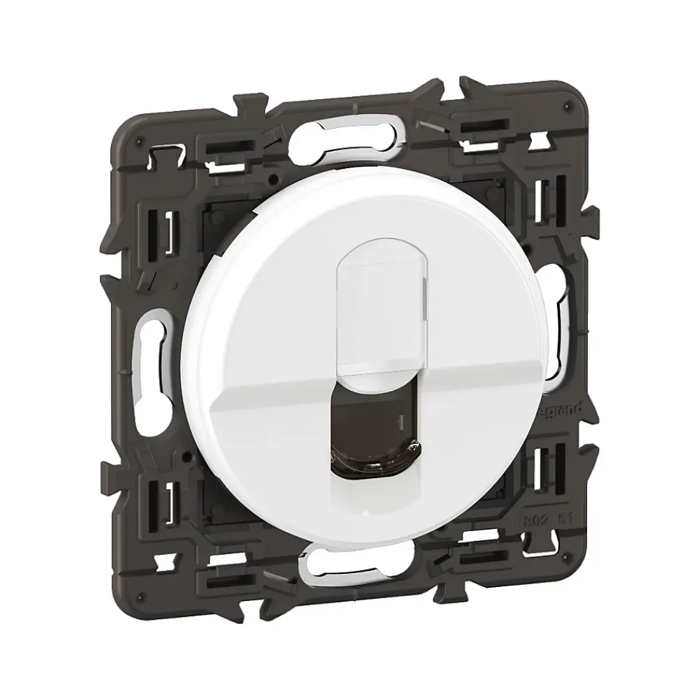 Legrand Prise Encastrable-Prise RJ45 Céliane téléphone et informatique FTP catégorie 6 blanc