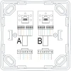 Jacobsen Prise En Saillie-Prise RJ45 monobloc en saillie Sigurd blanc complet