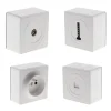 Zenitech Boite D'Encastrement-Prise saillie + TV + RJ45 + téléphone 8 plots
